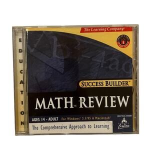 Success Builder Math Review CD-ROM Vintage Windows 95 Mac Educational Software